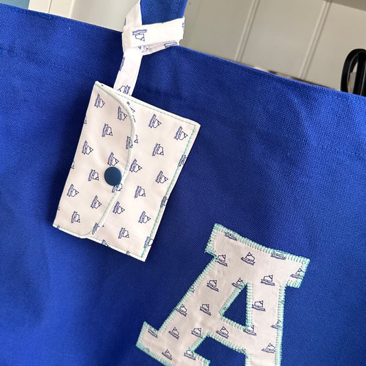 Tote Your Initials! Blue