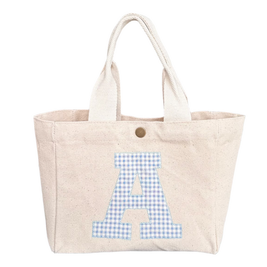 Mini Tote your initials - Blue