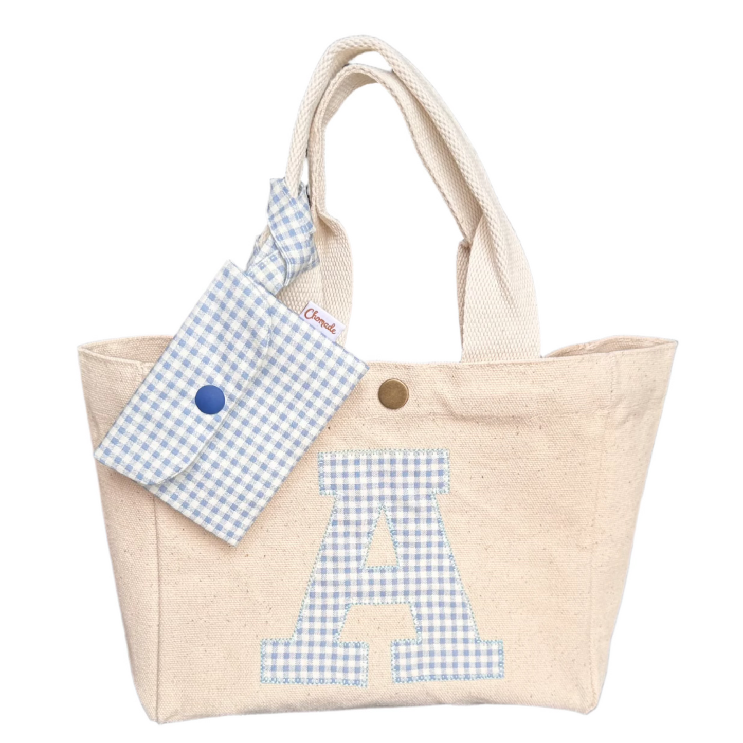 Mini Tote your initials - Blue