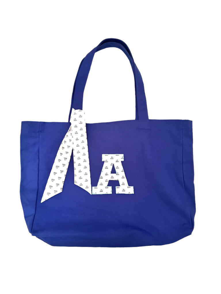 Tote Your Initials! Blue