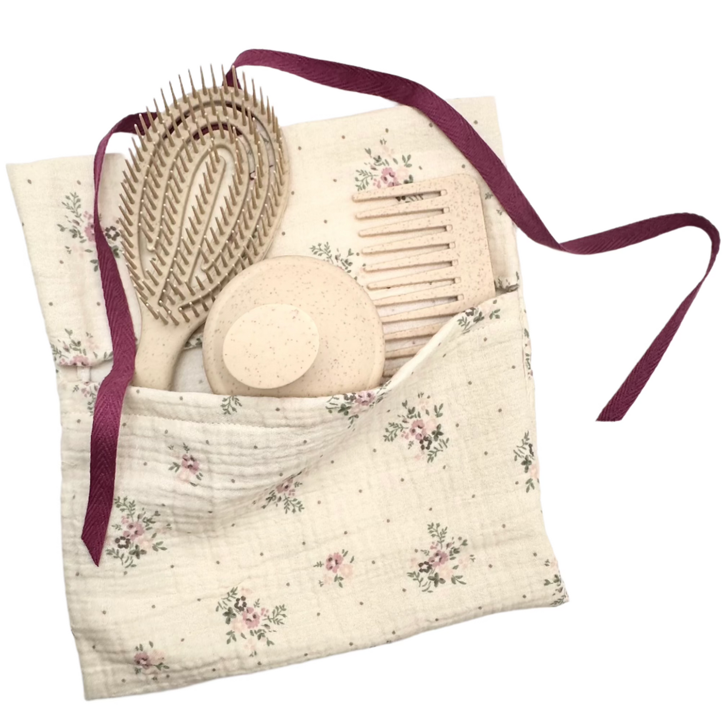 Wheat Straw Brush, Shampoo Brush, Comb Set